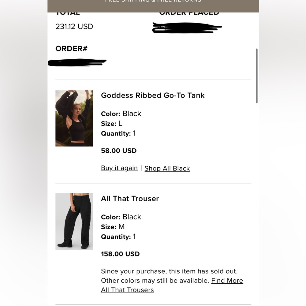 ALO Yoga Black Men's Cargo Pants
